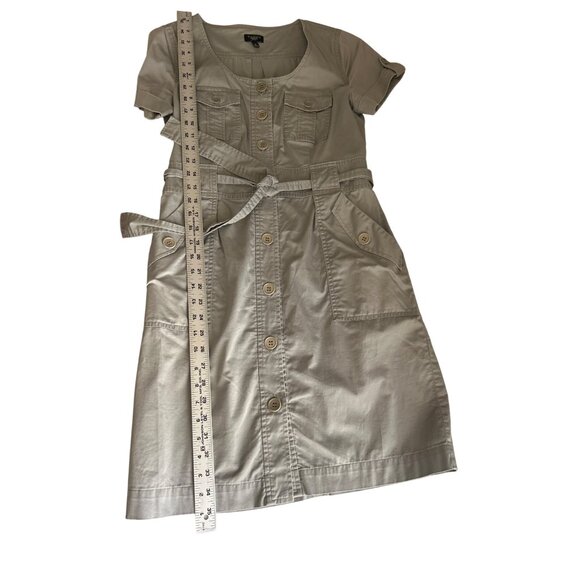 Talbots Petite 6P Button-Front Light Green Dress With Pockets & Belt - Picture 8 of 8